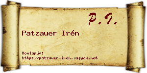 Patzauer Irén névjegykártya